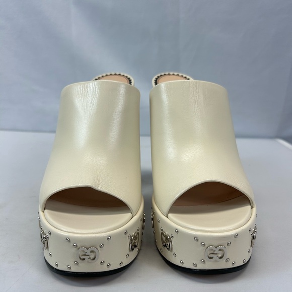 Gucci GG 110mm platform mules in Mystic White Sz EU 38.5 / US 8.5 - Picture 3 of 7